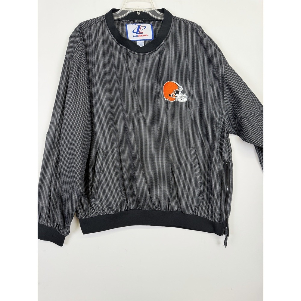 Vintage Men's Cleveland Browns pullover size XL black/white Long Sleeve - Picture 4 of 8